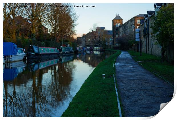 ON THE CANAL Print by andrew saxton