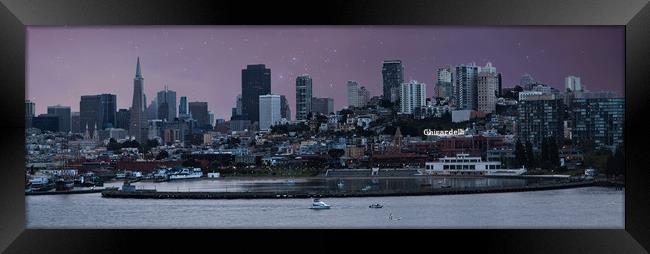 San Francisco by Night Framed Print by Darryl Brooks