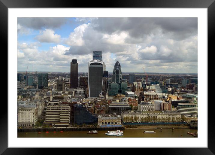 Cityscape Skyline of the City of London Framed Mounted Print by Andy Evans Photos