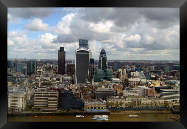 Cityscape Skyline of the City of London Framed Print by Andy Evans Photos