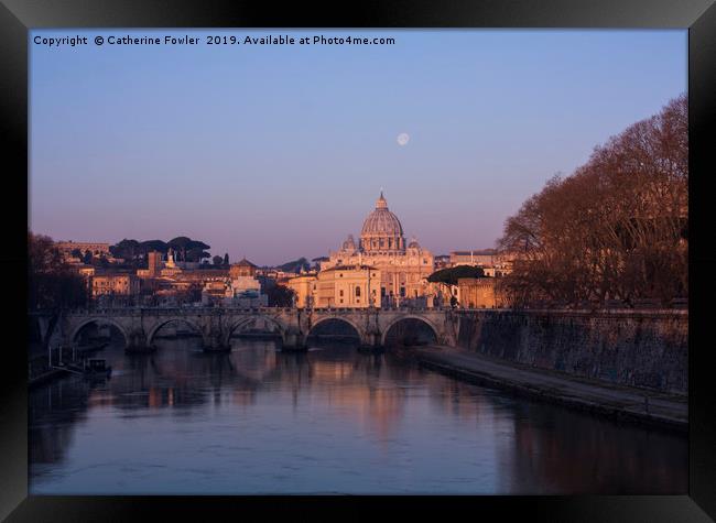 Sunrise Over Rome Framed Print by Catherine Fowler