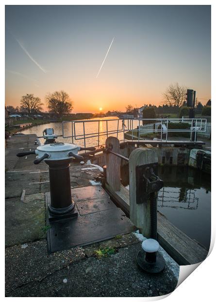 Torksey lock  Print by Jason Thompson