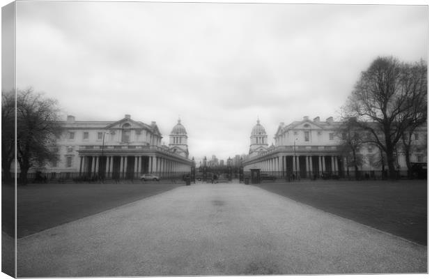 Greenwich in black and white.  Canvas Print by Ling Peng