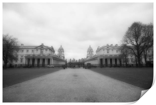 Greenwich in black and white.  Print by Ling Peng