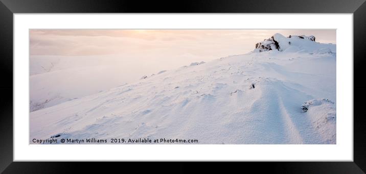 Snow, Kinder Scout, Derbyshire Framed Mounted Print by Martyn Williams
