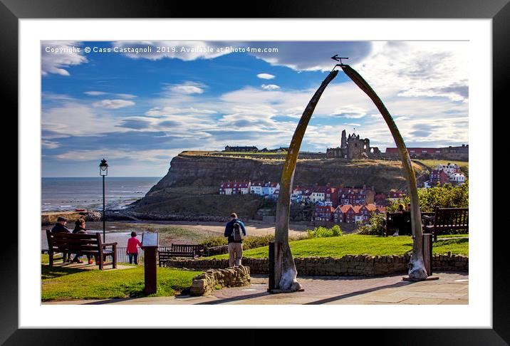 Whitby Whale Bone Arch Framed Mounted Print by Cass Castagnoli