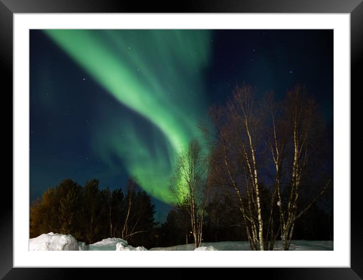 Northern Lights, Finland Framed Mounted Print by Richie Miles