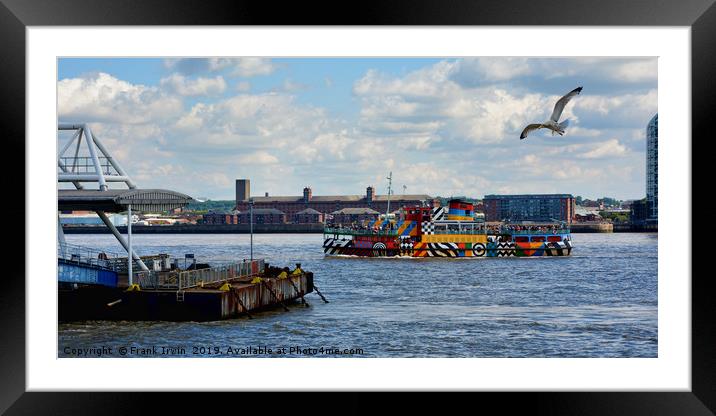 MV Snowdrop motors along the River Mersey.  Framed Mounted Print by Frank Irwin