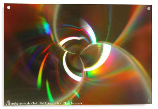 CD In A Spin Acrylic by Nicola Clark