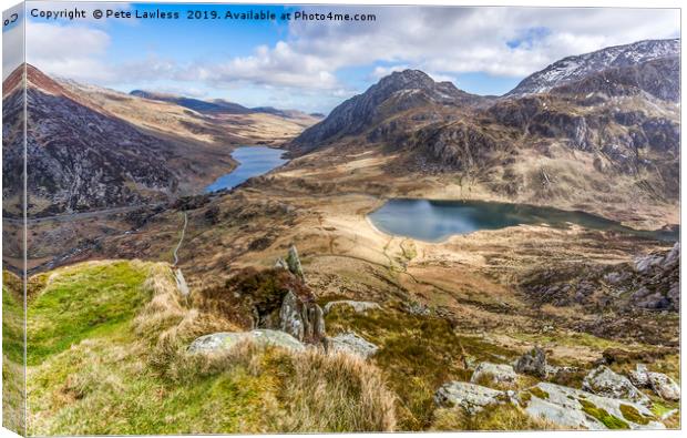 Ogwen Valley Canvas Print by Pete Lawless