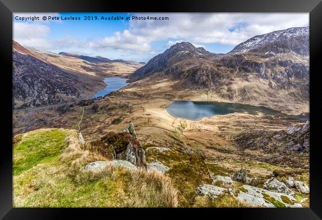 Ogwen Valley Framed Print by Pete Lawless