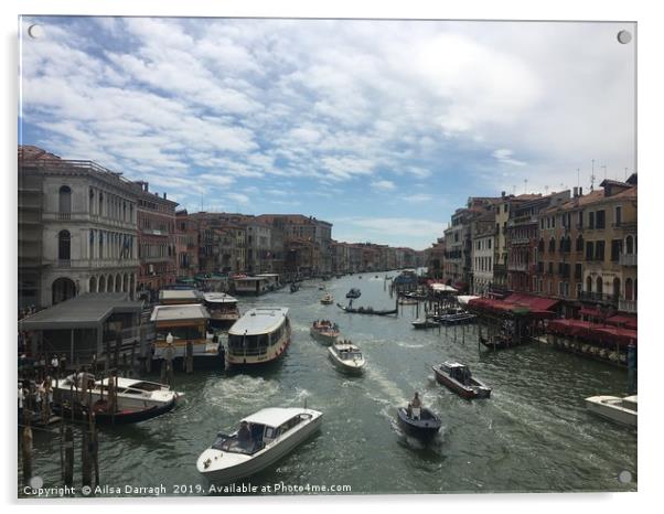 Venice Cityscape Acrylic by Ailsa Darragh