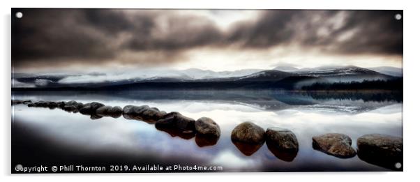 Loch Morlich No.4 Acrylic by Phill Thornton
