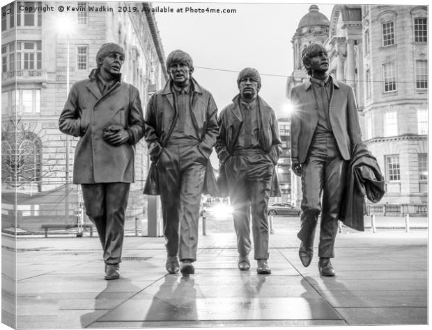 The Beatles Statue Canvas Print by Kevin Wadkin