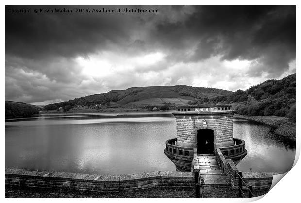 Lady bower reservoir Derbyshire  Print by Kevin Wadkin