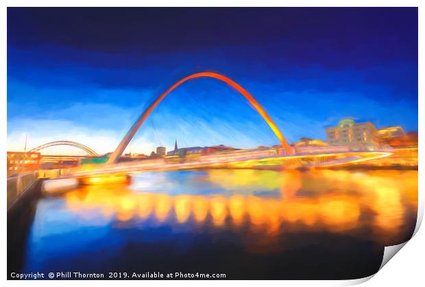 Gateshead Millennium Bridge No.3 alt Print by Phill Thornton