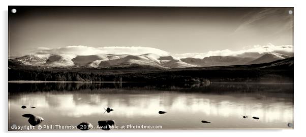 Loch Morlich No.5 Acrylic by Phill Thornton