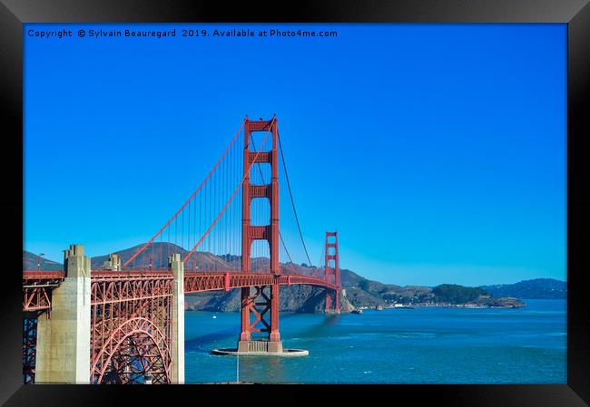 Golden Gate Bridge Framed Print by Sylvain Beauregard
