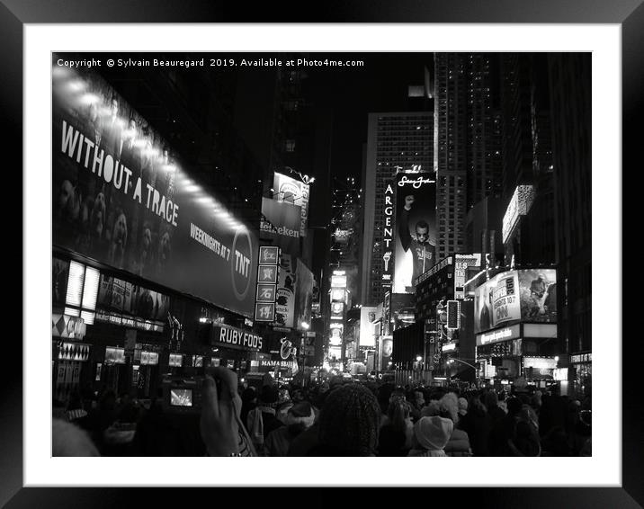 New York City, New Year's Eve 2007 Framed Mounted Print by Sylvain Beauregard