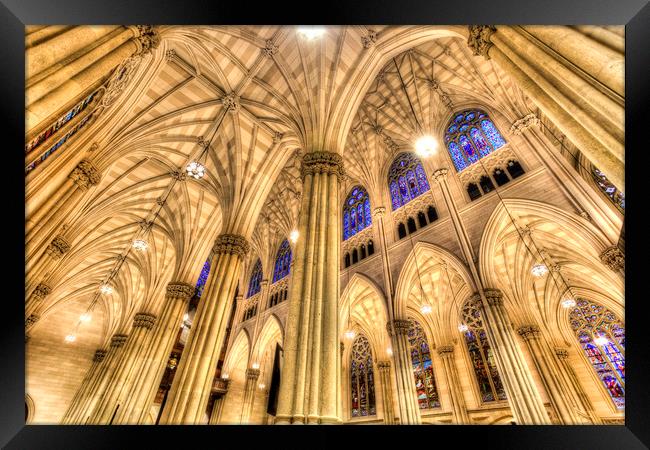 St Patrick's Cathedral New York Framed Print by David Pyatt