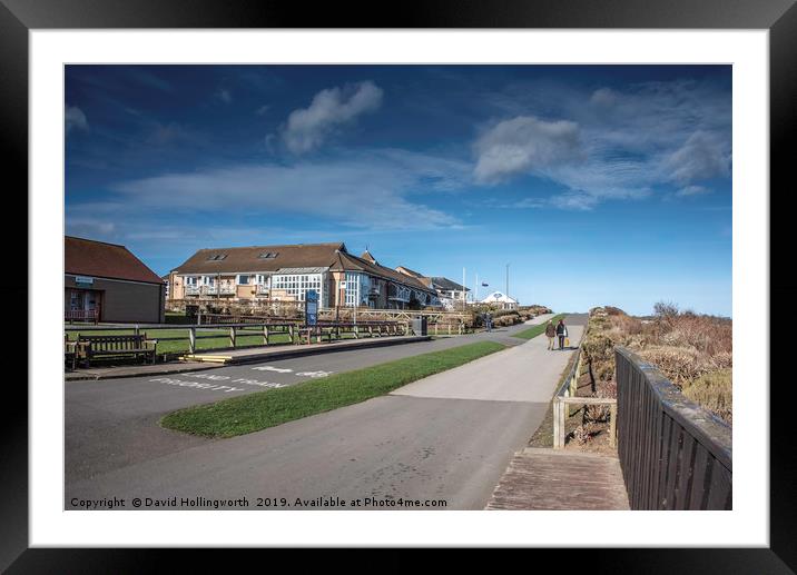 Sewerby Cliff Tops Framed Mounted Print by David Hollingworth