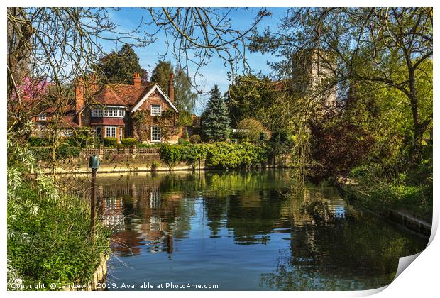 A Backwater At Goring on Thames Print by Ian Lewis