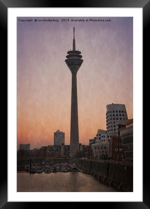 The Rhine Tower At Sunset Framed Mounted Print by rawshutterbug 