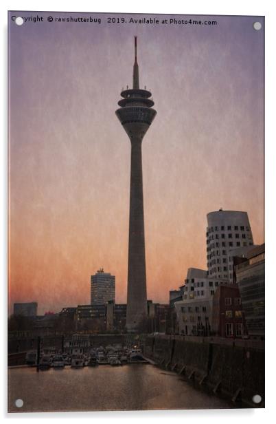 The Rhine Tower At Sunset Acrylic by rawshutterbug 