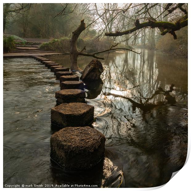 Stepping Stones Print by mark Smith