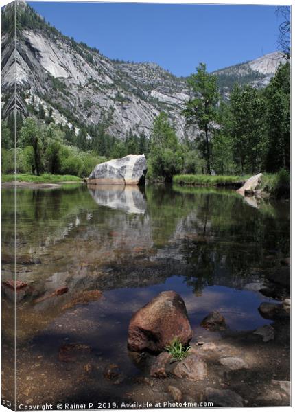Mirror lake in Yosemite National Park Canvas Print by Lensw0rld 