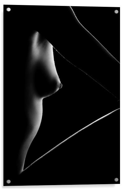 Nude woman bodyscape 13 Acrylic by Johan Swanepoel