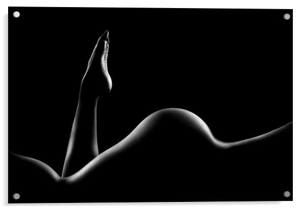Nude woman bodyscape 14 Acrylic by Johan Swanepoel