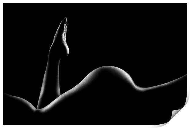 Nude woman bodyscape 14 Print by Johan Swanepoel