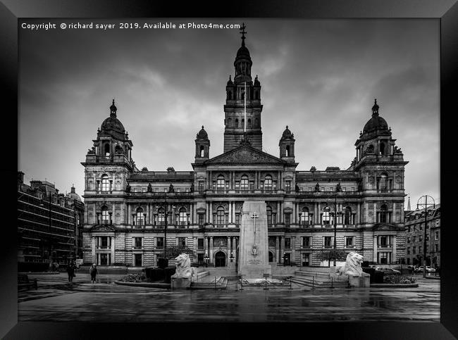 Chambers of Glasgow Framed Print by richard sayer