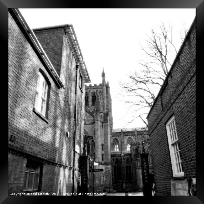 hereford cathedral Framed Print by paul ratcliffe