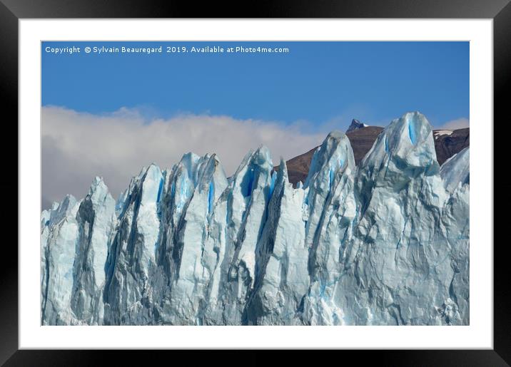 Blue ice points Framed Mounted Print by Sylvain Beauregard