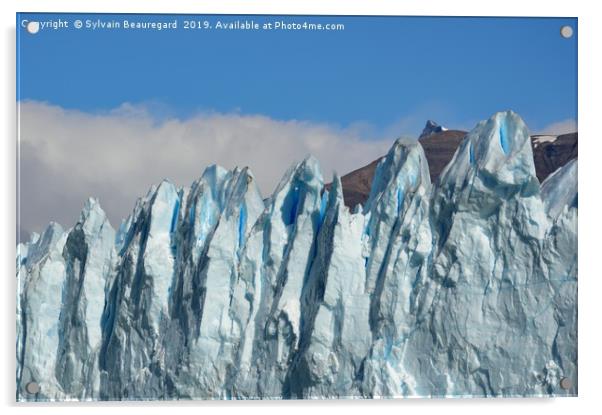 Blue ice points Acrylic by Sylvain Beauregard