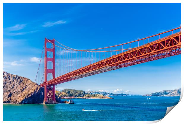 Golden Gate on Clear Day Print by Darryl Brooks