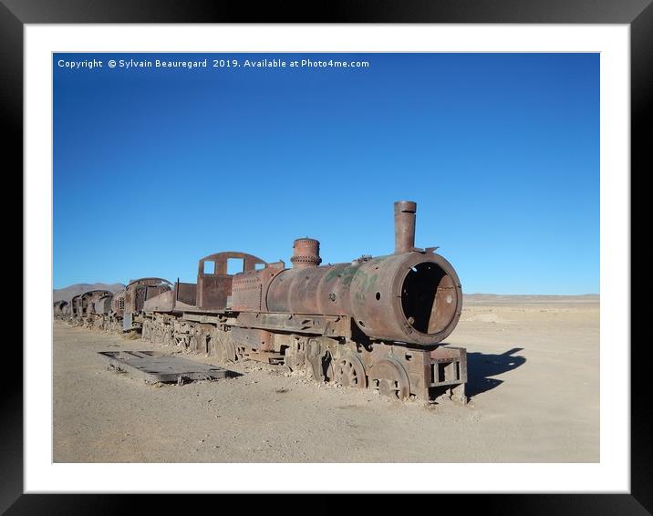 Rusty old train Framed Mounted Print by Sylvain Beauregard