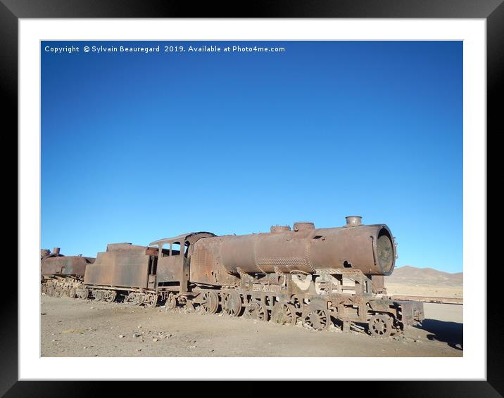Rusty Old train 2 Framed Mounted Print by Sylvain Beauregard