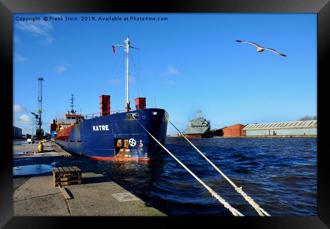 MV Katre in Birkenhead Docks Framed Print by Frank Irwin