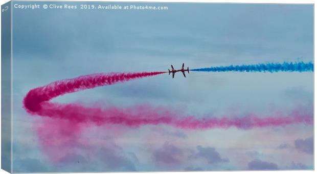 Red Arrows make one Canvas Print by Clive Rees
