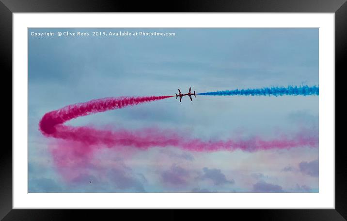 Red Arrows make one Framed Mounted Print by Clive Rees