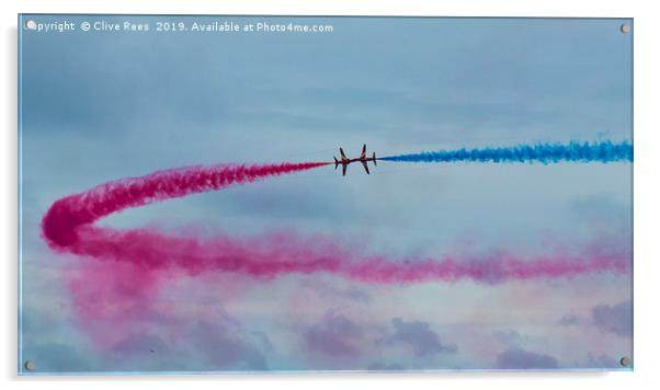 Red Arrows make one Acrylic by Clive Rees