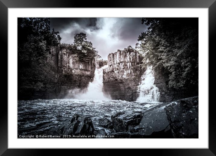 High Force Waterfalls Framed Mounted Print by Lrd Robert Barnes