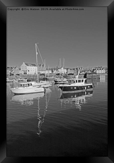 Harbour Mono Framed Print by Eric Watson