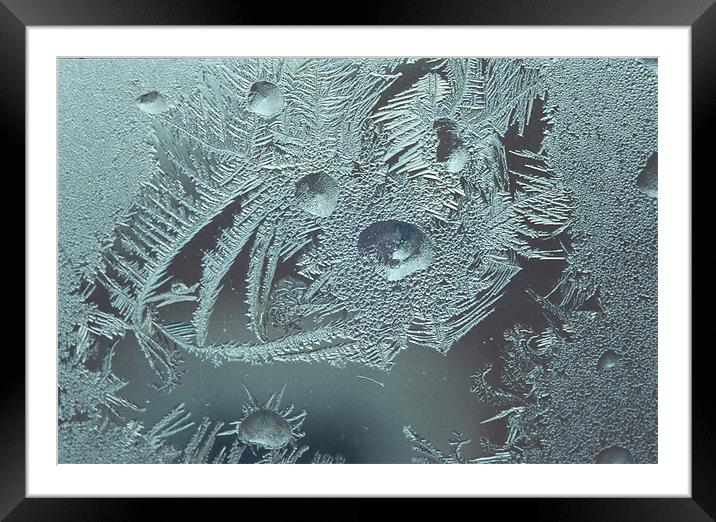 Frost on a winter window Framed Mounted Print by Donna-Marie Parsons