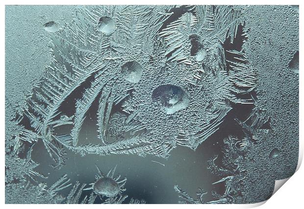 Frost on a winter window Print by Donna-Marie Parsons