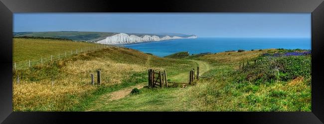 The Seven Sisters Sussex Framed Print by Diana Mower