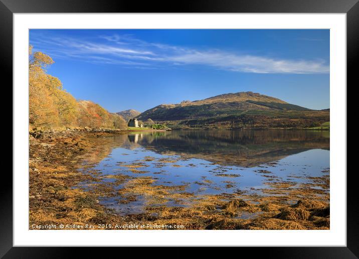 Autumn at Dunderave Castle Framed Mounted Print by Andrew Ray
